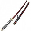 BOCbco Sword Slayer Jeu de Rôle Samurai Sword, Agatsuma Zenitsu Sword, Accessoires DHalloween Pour LÉpée de Jeu de Rôle Dki