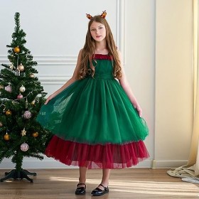 Xiaojiu 1er Noel Deguisement Pere Noel Bebe Fille Deguisement Sorciere 3 Ans,Robe Noir Robe Pull Fille Déguisement Halloween 