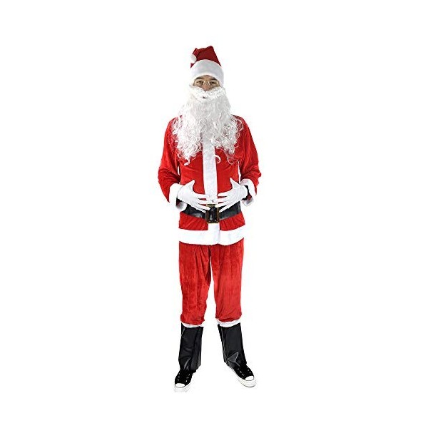Ptit Clown re66810 - Déguisement de Père Noël Velours avec Accessoires Taille XXL