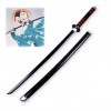 SAKLHDOQ Épée Ninja Samurai Anime avec Fourreau, Accessoires d Arme d épée Katana de Jeu de rôle Anime Ninja Sword Toy, Hal