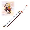 NIANXINN Cos Anime Props Épées En Bois Pour Rengoku Kyoujurou Katana, Accessoire DArme Cosplay Prop Jouet Démon Slayer Lame 