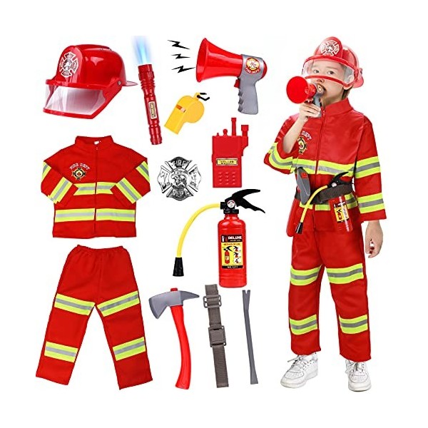 Tacobear Pompier Deguisement Enfant Pompier Costume avec Pompier Jo