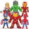 G-LOVELYS Superhéros Lot de 6 figurines daction Mini super-héros Action Ornements pour garçons, petite série de statues, an