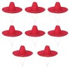 Boland - Sombrero Puebla, 8 pièces dans un set, diamètre 49 cm, costume mexicain, chapeau de soleil, accessoires pour costume