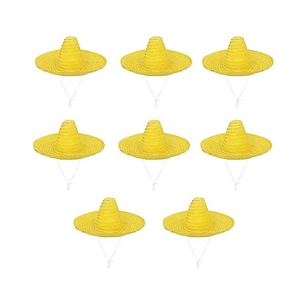 Boland - Sombrero Puebla, 8 pièces dans un set, diamètre 49 cm, costume mexicain, chapeau de soleil, accessoires pour costume