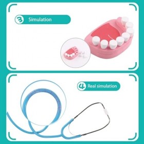 Enfant en bois en apprentissage précoce Puzzle Docteur Jeu de rôle Jouet Ensemble de sac médical