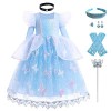 IBTOM CASTLE Robe de Cendrillon pour fille et enfant,Robe de princesse,Costume de carnaval,Longue robe de bal,Pour cosplay, f