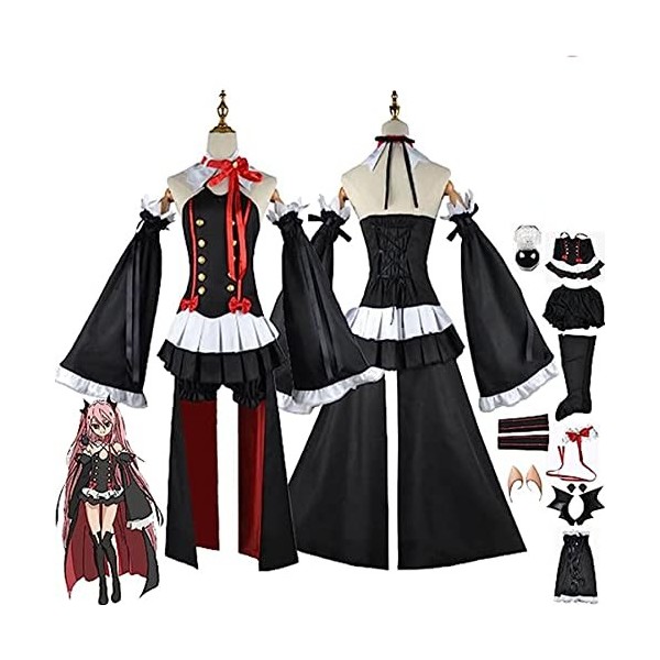 RUIZE Costume de Seraph of The End, Déguisement sur Le thème de lanime dhalloween, Déguisement Krul Tepes Cosplay pour Fill