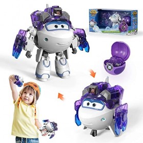 Super Wings Super Iron Astra 5“, Super Ball-High-Tech Power, Avion Jouet, Robot Transformable, Transformer Figure daction, J
