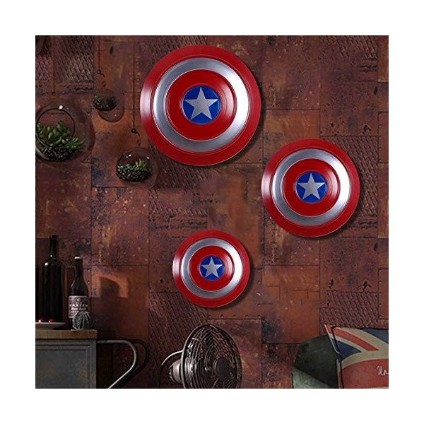 sookin Iron Art Captain America Shield Cosplay Accessoires RéTro Costume Bouclier Halloween Superhero RéTro Accessoires Bar T