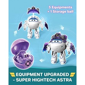 Super Wings Super Iron Astra 5“, Super Ball-High-Tech Power, Avion Jouet, Robot Transformable, Transformer Figure daction, J