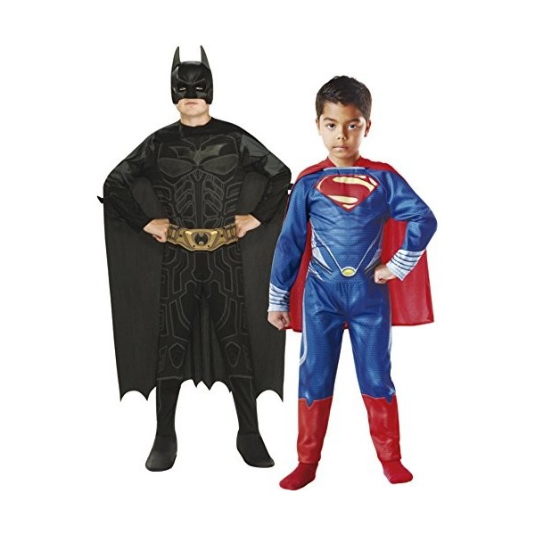 Rubies – Pack 2 Déguisements Batman et Superman, pour Enfants 154994 L