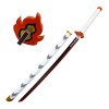 LIUD Katana Demon Slayer COS Épée en Bois Rengoku Kyoujurou Katana Sabre Japonais Cosplay Anime Epee Fans D Anime Fait À La 