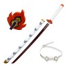 LIUD Katana Demon Slayer COS Épée en Bois Rengoku Kyoujurou Katana Sabre Japonais Cosplay Anime Epee Fans D Anime Fait À La 