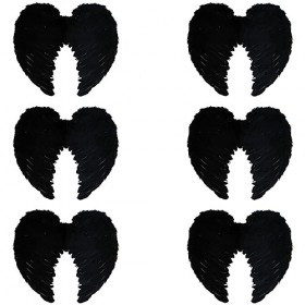 0207VP9T6OO Noir Plume Ailes Accessoire - Parfait pour Halloween DÉGUISEMENTS ET Ange Déguisement - Disponible en Multiple Pa