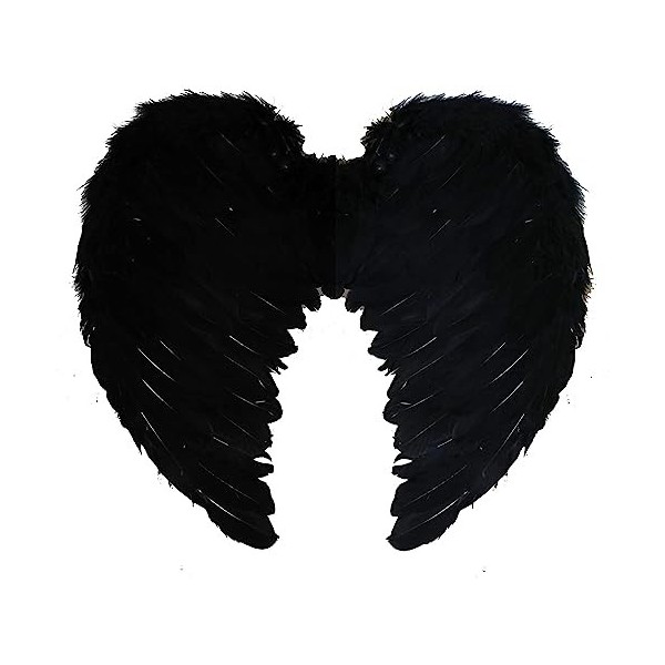 0207VP9T6OO Noir Plume Ailes Accessoire - Parfait pour Halloween DÉGUISEMENTS ET Ange Déguisement - Disponible en Multiple Pa