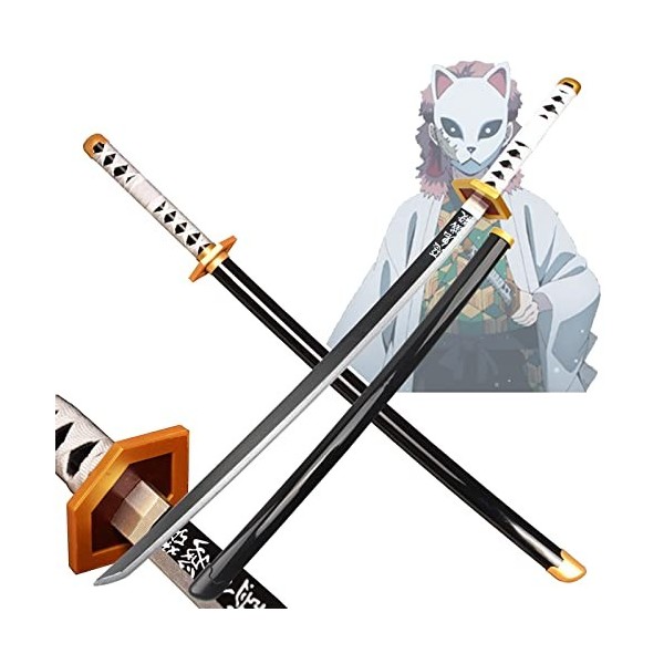 YYDP Katana Demon Slayer Sabito Cosplay Sabre Japonais, Katana en Bois,Armes Et Collection Daccessoires De Lame De Bambou D