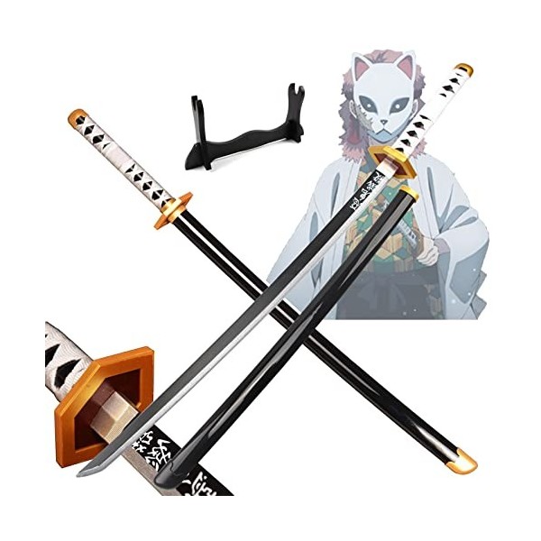 YYDP Katana Demon Slayer Sabito Cosplay Sabre Japonais, Katana en Bois,Armes Et Collection Daccessoires De Lame De Bambou D