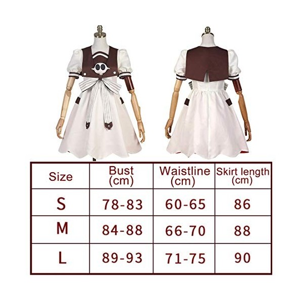 BLUEBLUE Hanako Kun Nene Yashiro Costume de cosplay avec accessoires pour cheveux Taille S