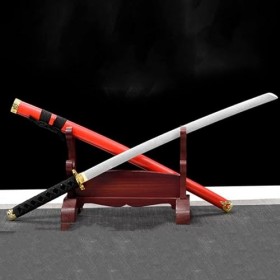 TBHOME Bamboo Wood Anime Katana Sword, Samurai Ninja Sword Avec Fourreau, Enfants Armes DAccessoires Decoration Toys Cosplay