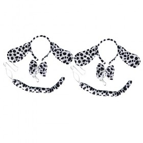 FRCOLOR 20 Ensembles Dalmatiens Bandeau Filles Costume Lapin Costume De Lapin Filles Accessoires Bandeaux DOreille De Chien 