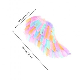 ibasenice 2 Ensembles Ailes Colorées Bandeau Ailes De Cosplay Fille Vêtements Chapeaux Enfants Performance Aile Ailes De Fée 