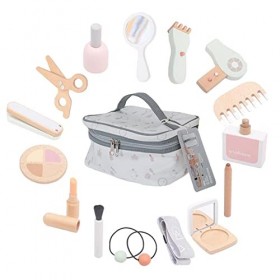 predolo Jeu de Maquillage En Bois, Jeu de Rôle, Jouets pour Enfants, Sèche-cheveux, Cadeaux, multi