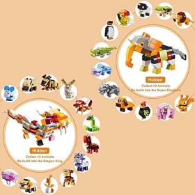 Calendrier de lAvent 2022 pour enfants - 24 blocs de serrage - 24 petits animaux + 2 grands animaux - Modèle de construction