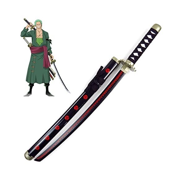 YUMGK One Piece Roronoa Zoro Cosplay Swords En Bois, Katana Japonais, Jouet Accessoire DAccessoires DArmes Pour Les Fournit