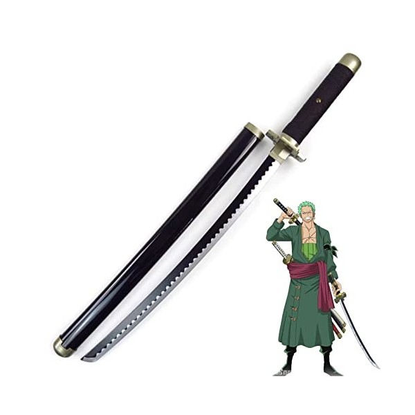 YUMGK One Piece Roronoa Zoro Cosplay Swords En Bois, Katana Japonais, Jouet Accessoire DAccessoires DArmes Pour Les Fournit