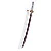 JRPT Katana Accessoires Anime Blade Armaire Épées En Bois, Pour Cosplay de Costume de Guerrier Ninja/White