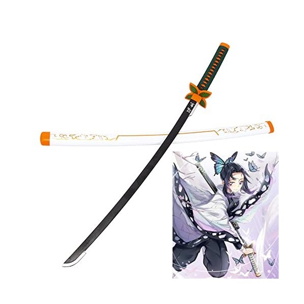 SOVOQUE 103Cm Toys Anime Sword Kochou Shinobu Samurai Sword Accessoires En Bois Japonais Katana Cosplay Pour Les Fans DAnime