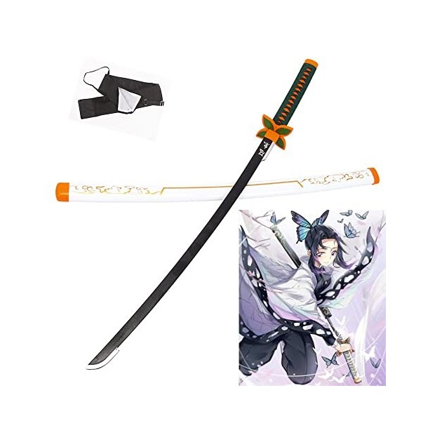 SOVOQUE 103Cm Toys Anime Sword Kochou Shinobu Samurai Sword Accessoires En Bois Japonais Katana Cosplay Pour Les Fans DAnime