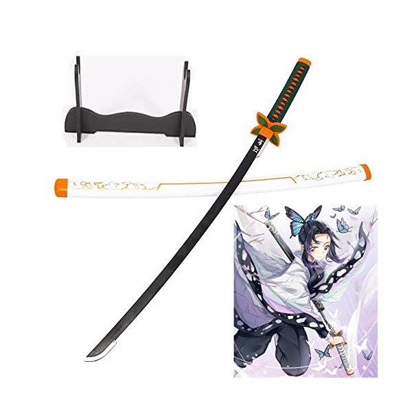 SOVOQUE 103Cm Toys Anime Sword Kochou Shinobu Samurai Sword Accessoires En Bois Japonais Katana Cosplay Pour Les Fans DAnime