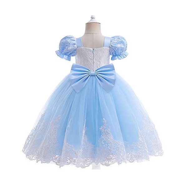 IBTOM CASTLE Robe de Cendrillon pour fille et enfant - Robe de princesse - Costume de carnaval - Longue robe de bal - Pour co