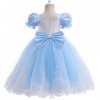 IBTOM CASTLE Robe de Cendrillon pour fille et enfant - Robe de princesse - Costume de carnaval - Longue robe de bal - Pour co