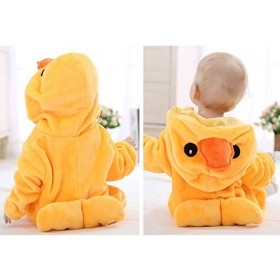 Lovelegis 0-6 Mois Costume en Peluche Doux - Polaire - Canard - Déguisement Carnival - Halloween - Fille - Bébé Enfant - Un