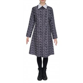 Lovelegis - Costume Mercredi Addams Femme - Addams Mercredi - Robe - Costume - Carnaval - Halloween - Déguisement - gothique 