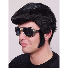 ORLOB Déguisement Accessoires Lunettes Rockn Roll Elvis Or