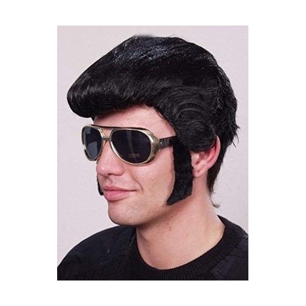 ORLOB Déguisement Accessoires Lunettes Rockn Roll Elvis Or