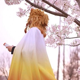 generisch Katana en Bois Sabre Demon De Slayer Cosplay Sabre Rengoku Kyoujurou Anime Cosplay Sword Cosplay dhalloween Access