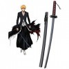 ZJIEX Épée De Samouraï Katana Tout en Bois Cosplay Bleach Épée Ichigo Kurosaki 100cm Fan di Anime Accessoires dhalloween Cad