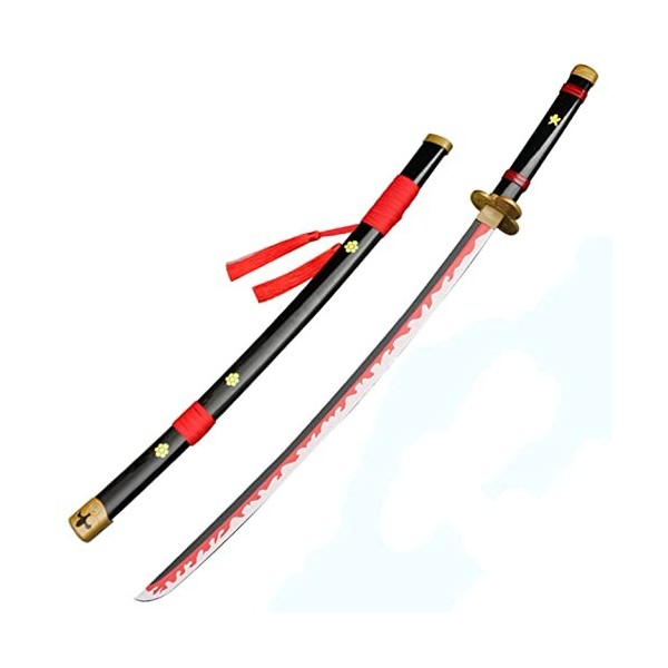 LLYLAY Katana Sword,Épée Demon Slayer en Bois,Anime Lovers,Accessoire Fait à la Main en Bois,Swords pour Anime Fans,Cadeau de