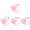 SOIMISS Deguisement Enfant 5 Ensembles Accessoire Costume Cosplay Kit Rose Robe Arc Queue Ballet Oreilles Tutu Jupe Cravates 