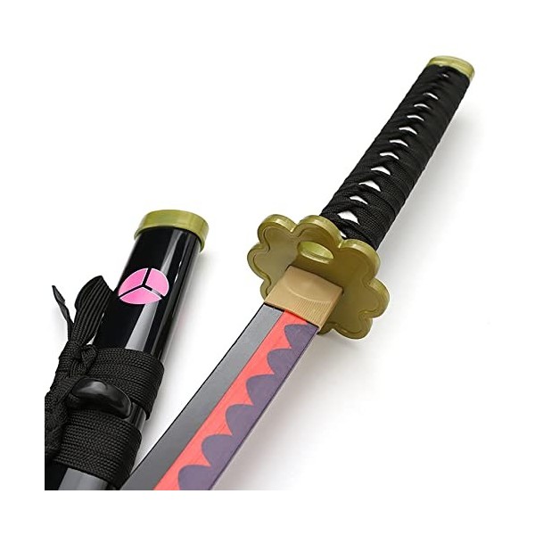 LLYLAY Katana Sword,Épée Demon Slayer en Bois,Anime Lovers,Accessoire Fait à la Main en Bois,Swords pour Anime Fans,épée en B