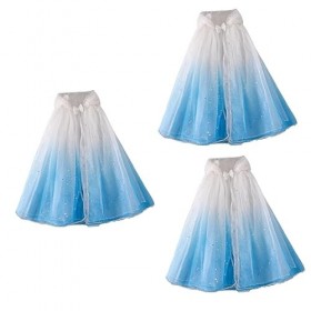Toyvian 3 Pièces Cape En Maille Pour Enfants Costumes De Cape De Princesse Châle À Capuche Vêtements Cape Cosplay Cape Sequin