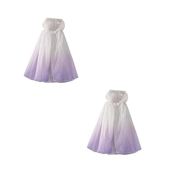 Toyvian 3 Pièces Cape En Maille Pour Enfants Costumes De Cape De Princesse Châle À Capuche Vêtements Cape Cosplay Cape Sequin