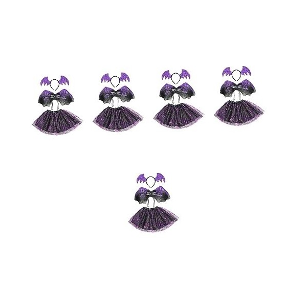 ABOOFAN 5 Sets Party Halloween Costume With Favor Supplies Démon Web Tenues Anniversaire Vêtements Accessoires Diable Accesso