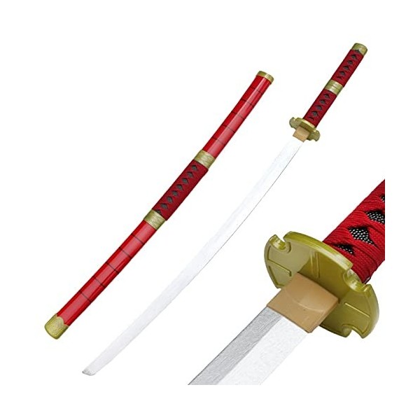 LLYLAY Katana Sword,Épée Demon Slayer en Bois,Anime Lovers,Accessoire Fait à la Main en Bois,Katana pour Accessoires de Cospl