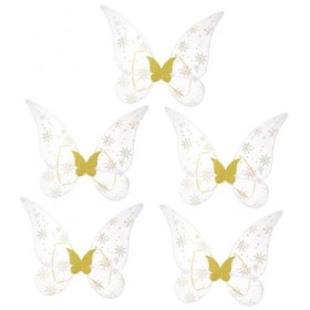 ABOOFAN 5 Pièces Ailes De Fée Flocon De Neige Décor DHalloween Costume De Princesse Pour Les Ailes De Filles Accessoires DA